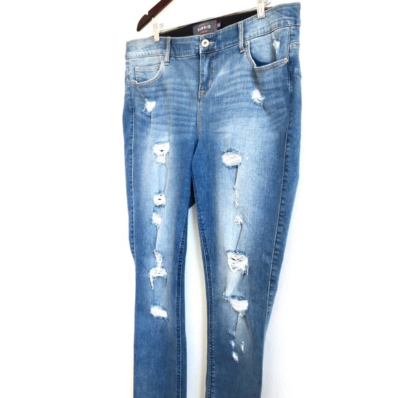 NEW! Torrid Bombshell Skinny Premium Stretch High Rise Distressed Jeans SZ 18 - Picture 6 of 12